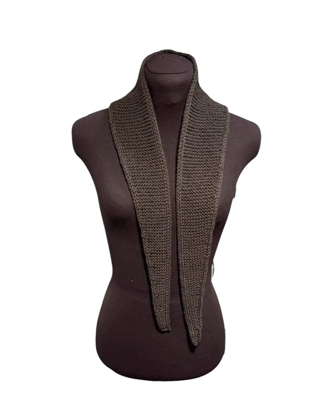 Sophie Chocolate Cashmere Scarf Womens Handmade Knit Neck Warmer Soft Cozy Gift